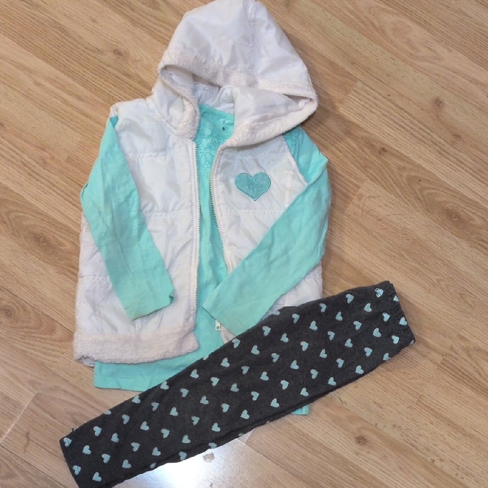 Jumping Beans White and Mint Kids Matching Set
